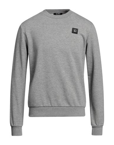 Man Sweatshirt Light grey Size L Cotton