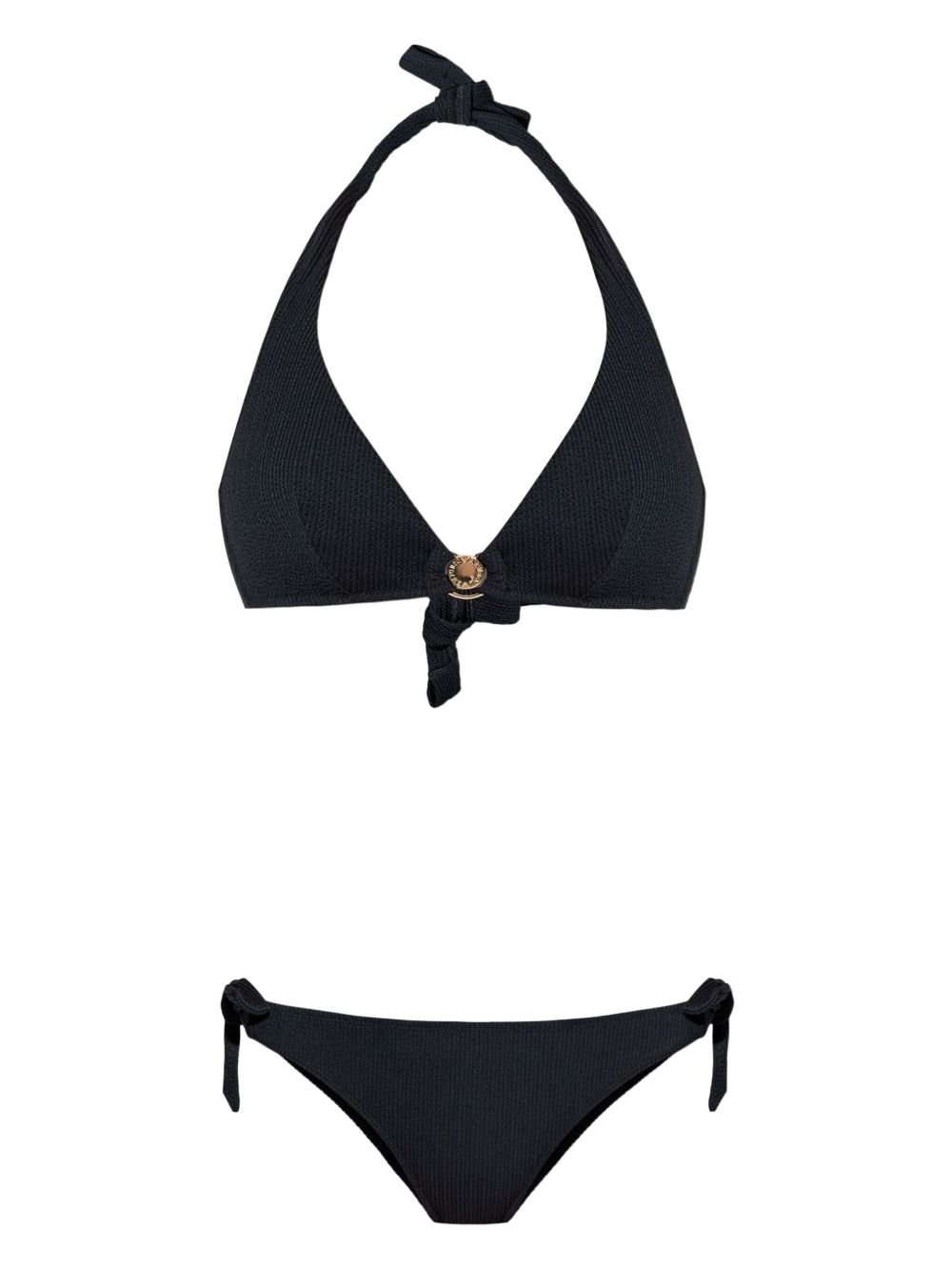 Emporio Armani logo-plaque bikini set - Black