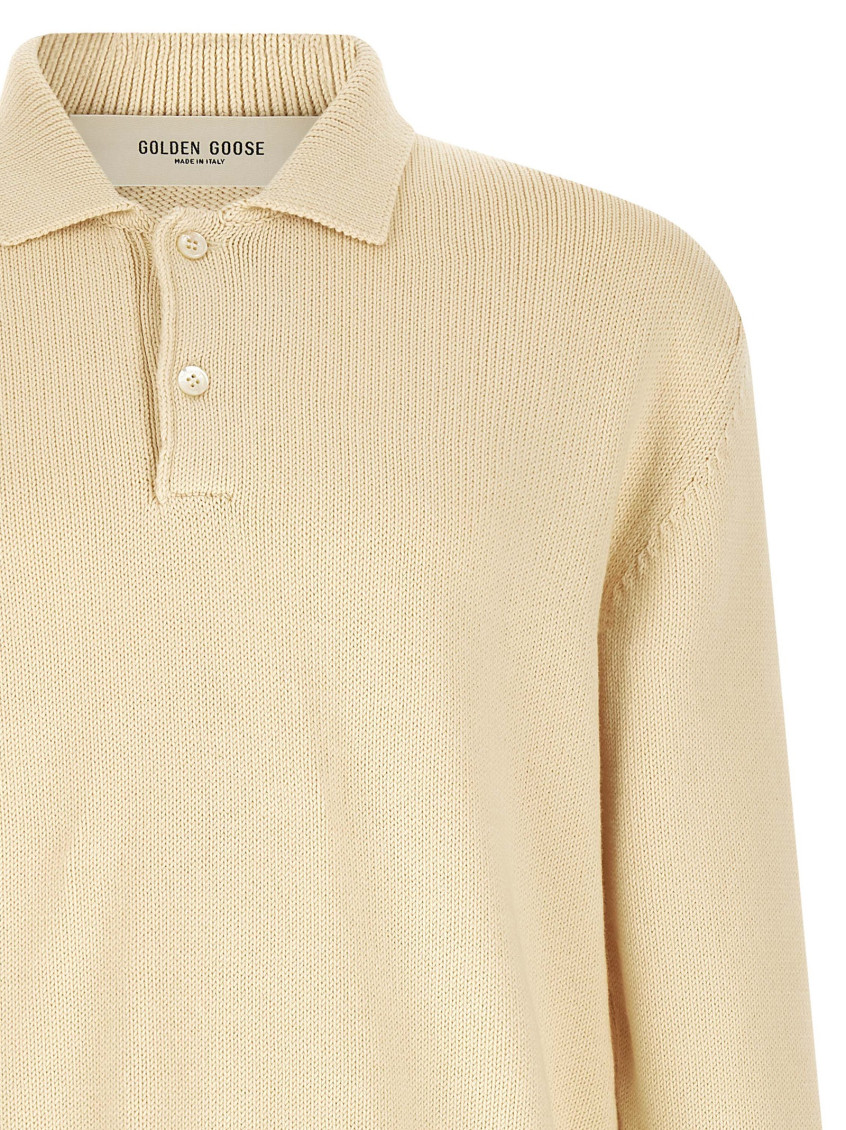 Golden Goose - rindley knit polo long sleeve sweater