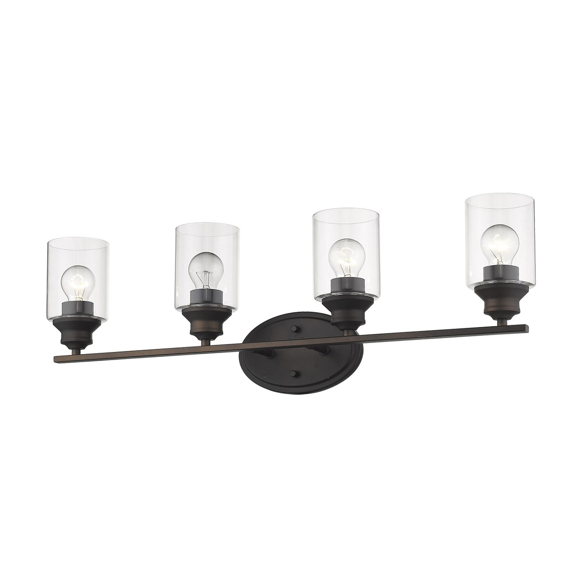 Oil-Rubbed Bronze Four Light Vanity from the Gemma Collection
