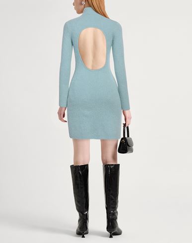 Woman Mini dress Sky blue Size ONESIZE Alpaca wool, Polyamide, Virgin Wool, Elastane