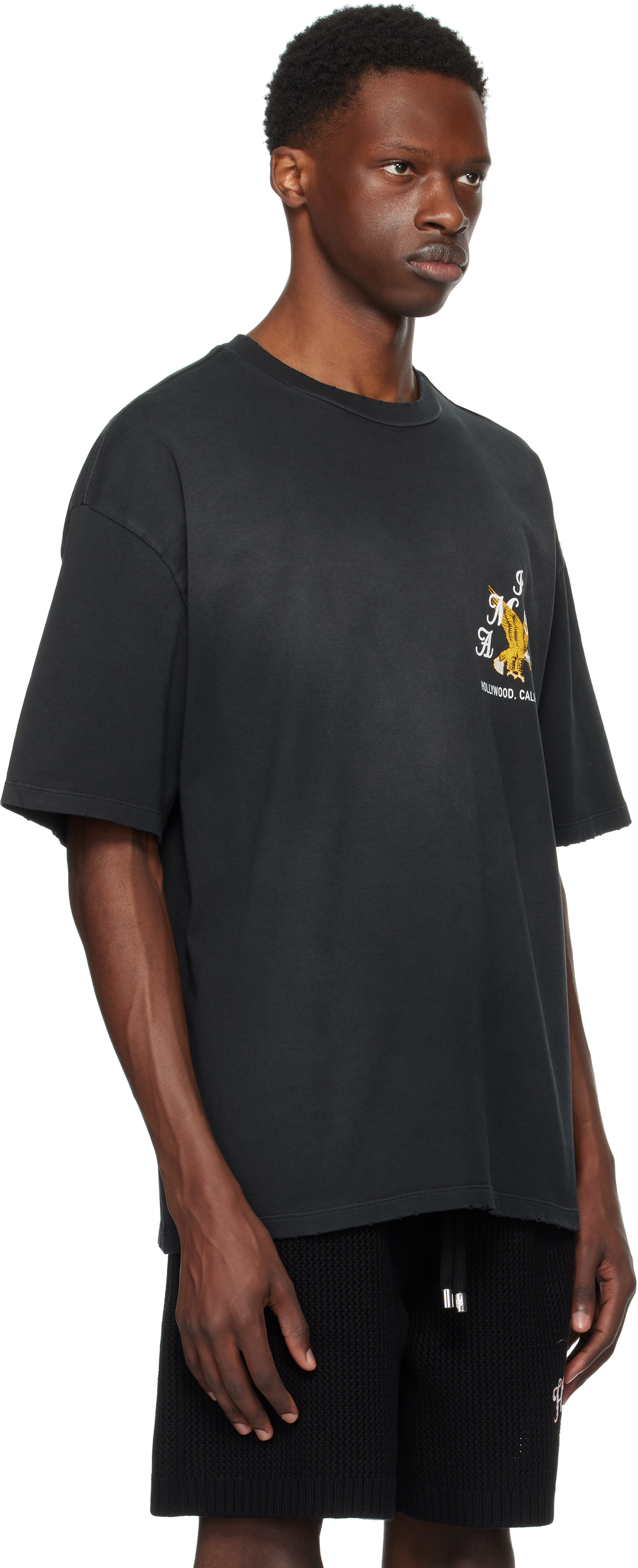 AMIRI Black 'AMIRI' Eagle Oversized T-shirt