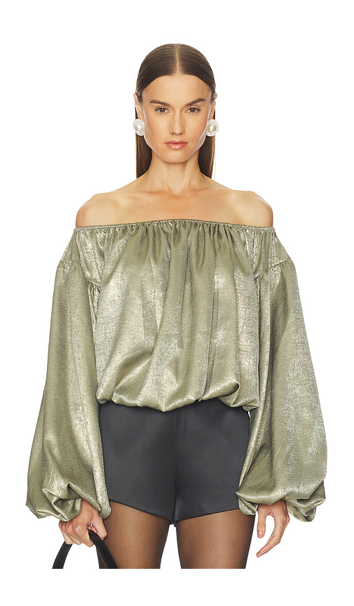 CAROLINE CONSTAS Andros Top in Green. - L also in
