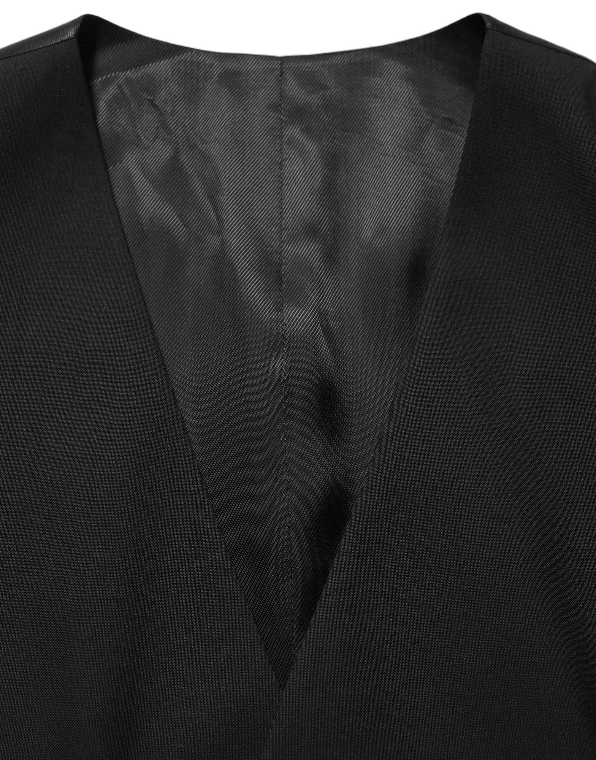 Virgin Wool Vest — Black