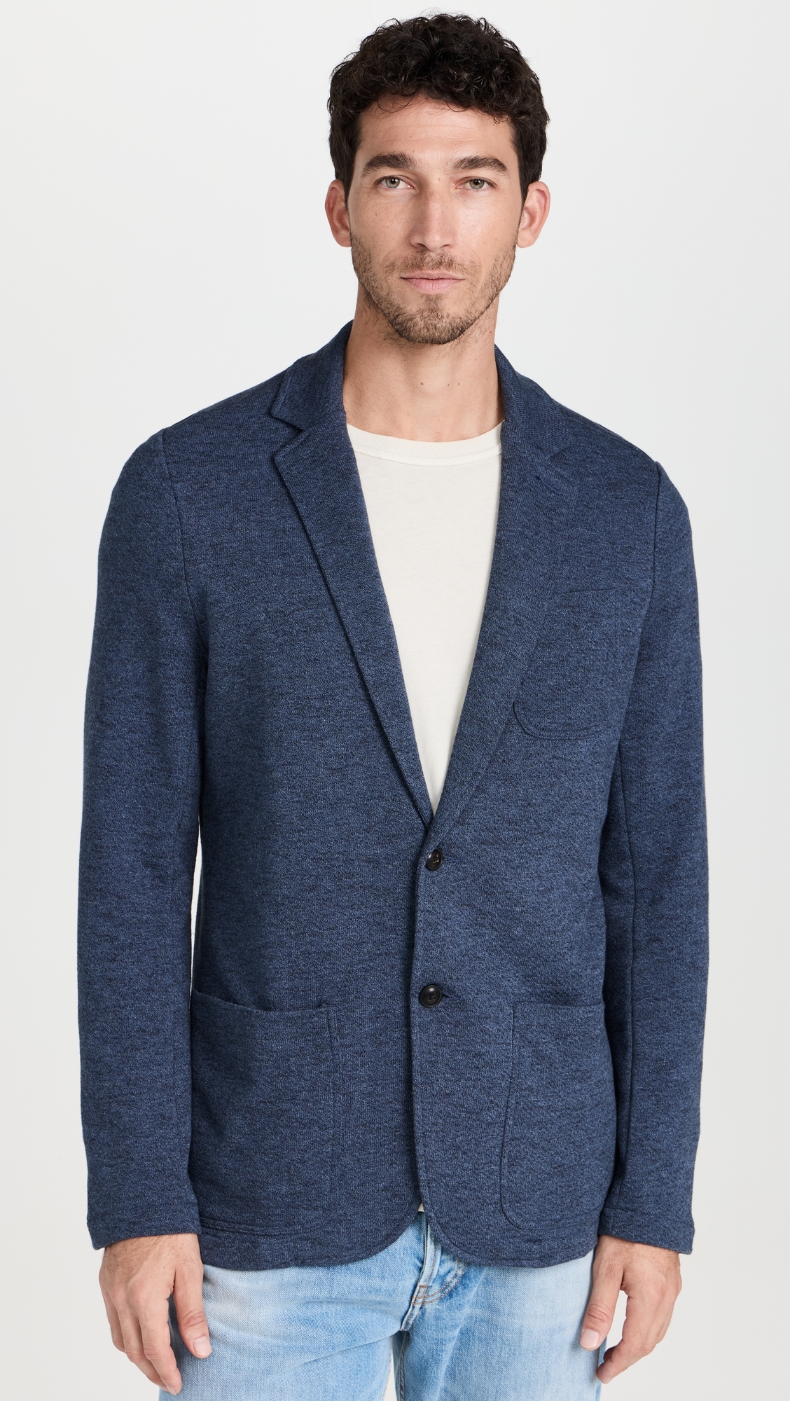 Inlet Knit Blazer Deep Navy Melange
