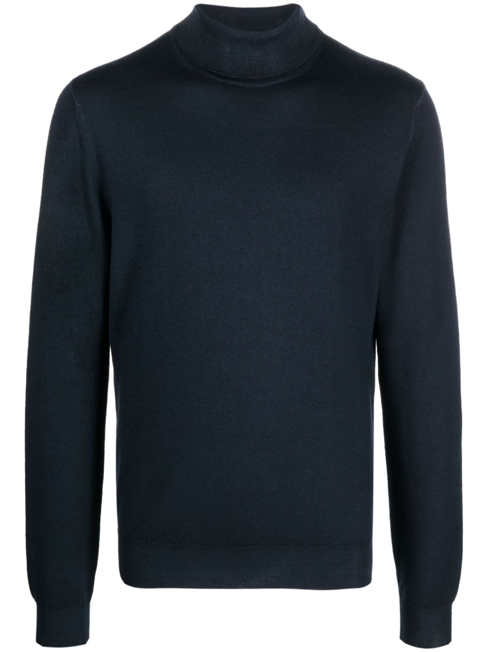 Roll-neck virgin-wool jumper - Blue