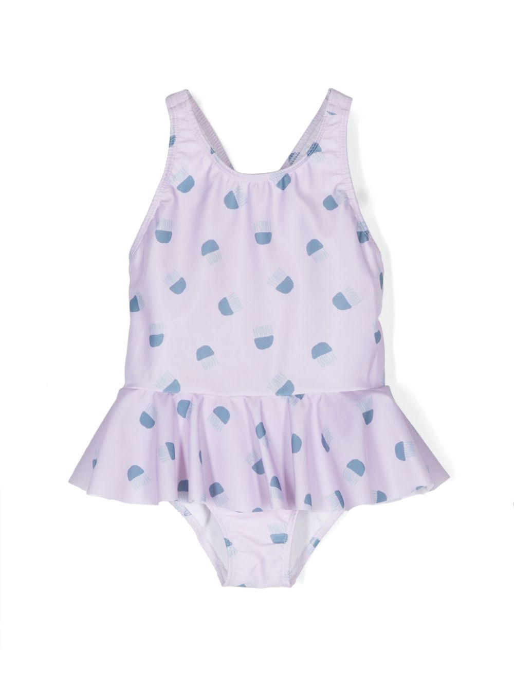 Pippa illustration-print swimsuit - Purple