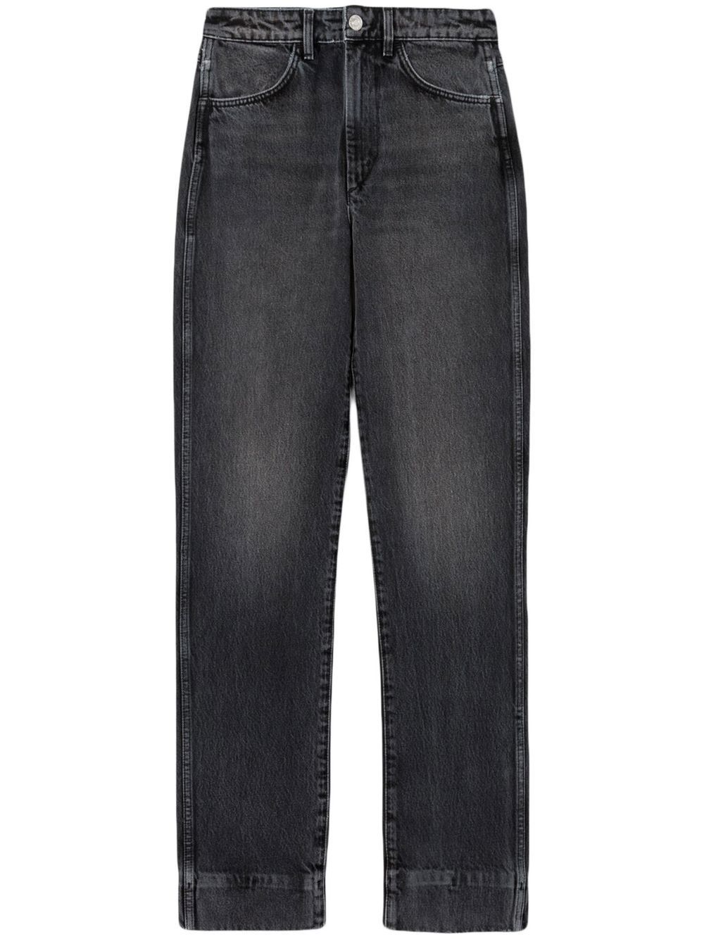 70s high-waisted straight-leg jeans - Black