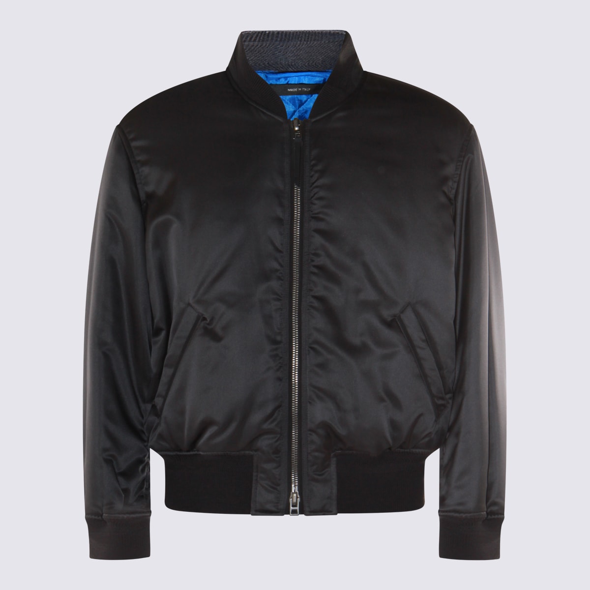 Dark Grey Silk Casual Jacket