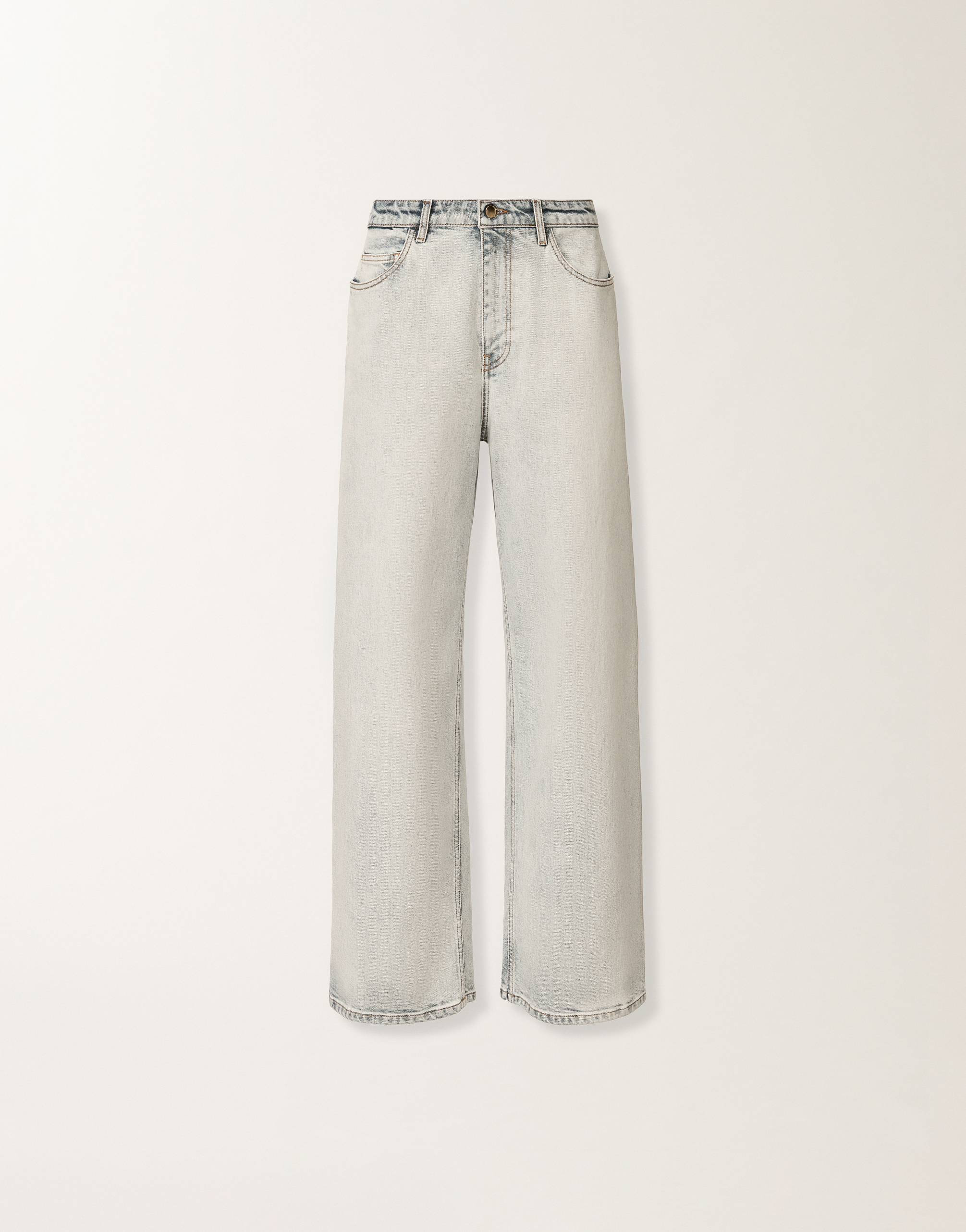Marbled aqua denim pants