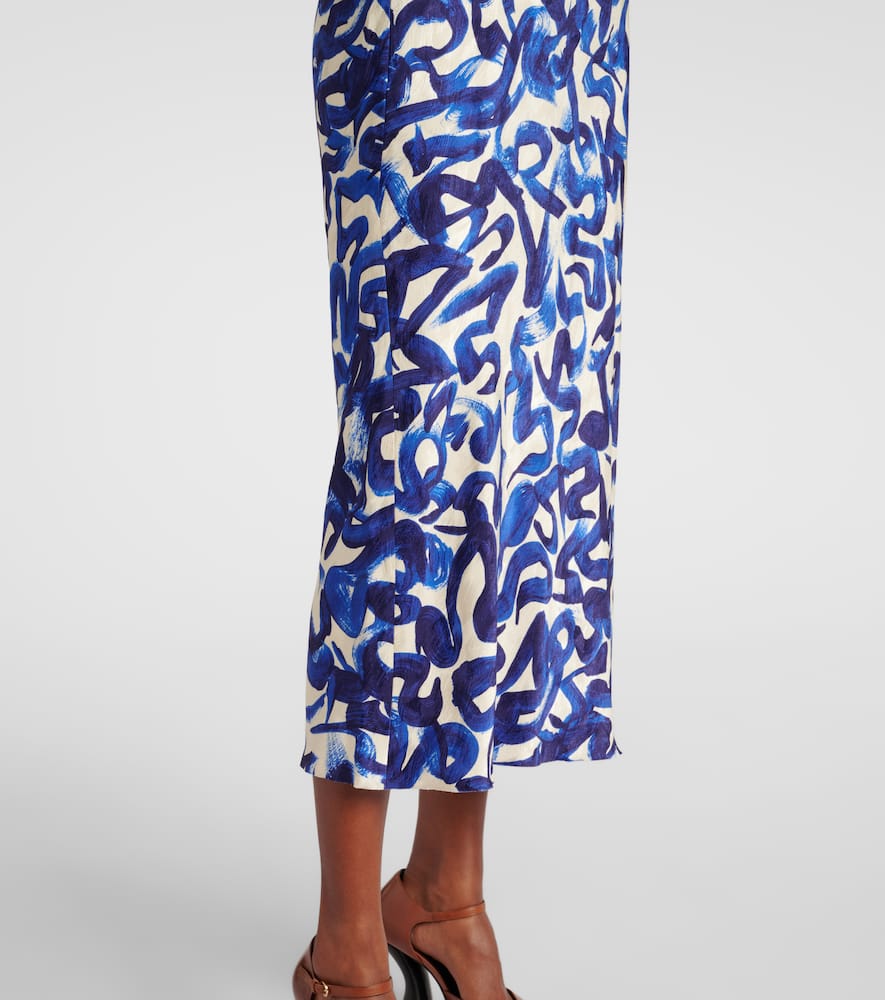 Printed midi skirt