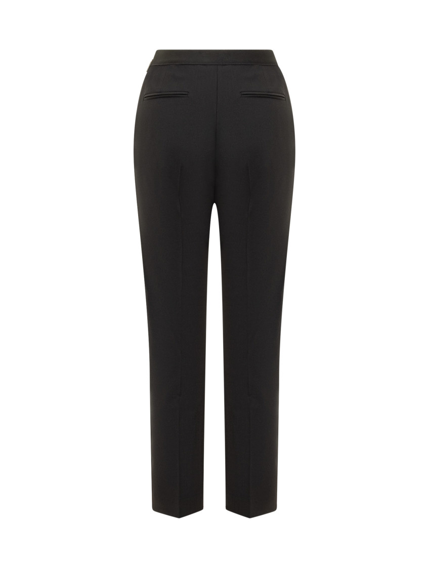 Black Straight Flat Front Pants