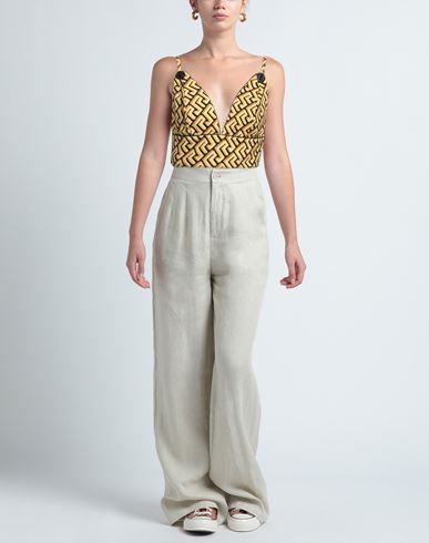 Woman Top Yellow Size 10 Polyamide, Elastane