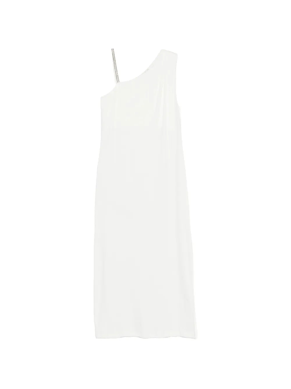 One-Shoulder Asymmetric Dress — Cream