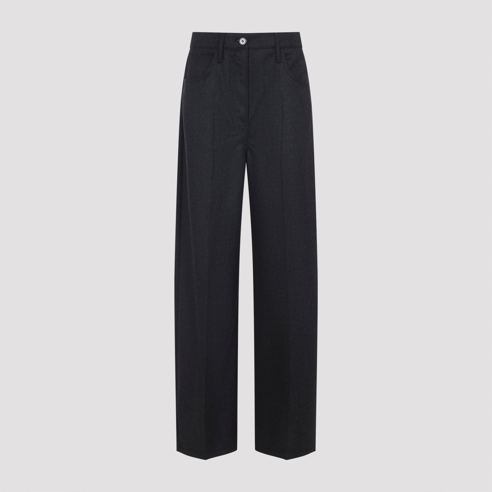 Anthracite Grey Virgin Wool Pants