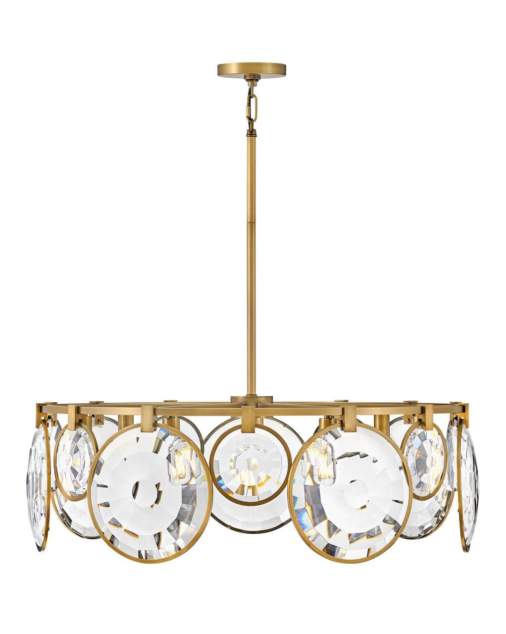 Heritage Brass LED Pendant from the Nala Collection