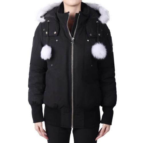 Feather down hooded jacket - Black