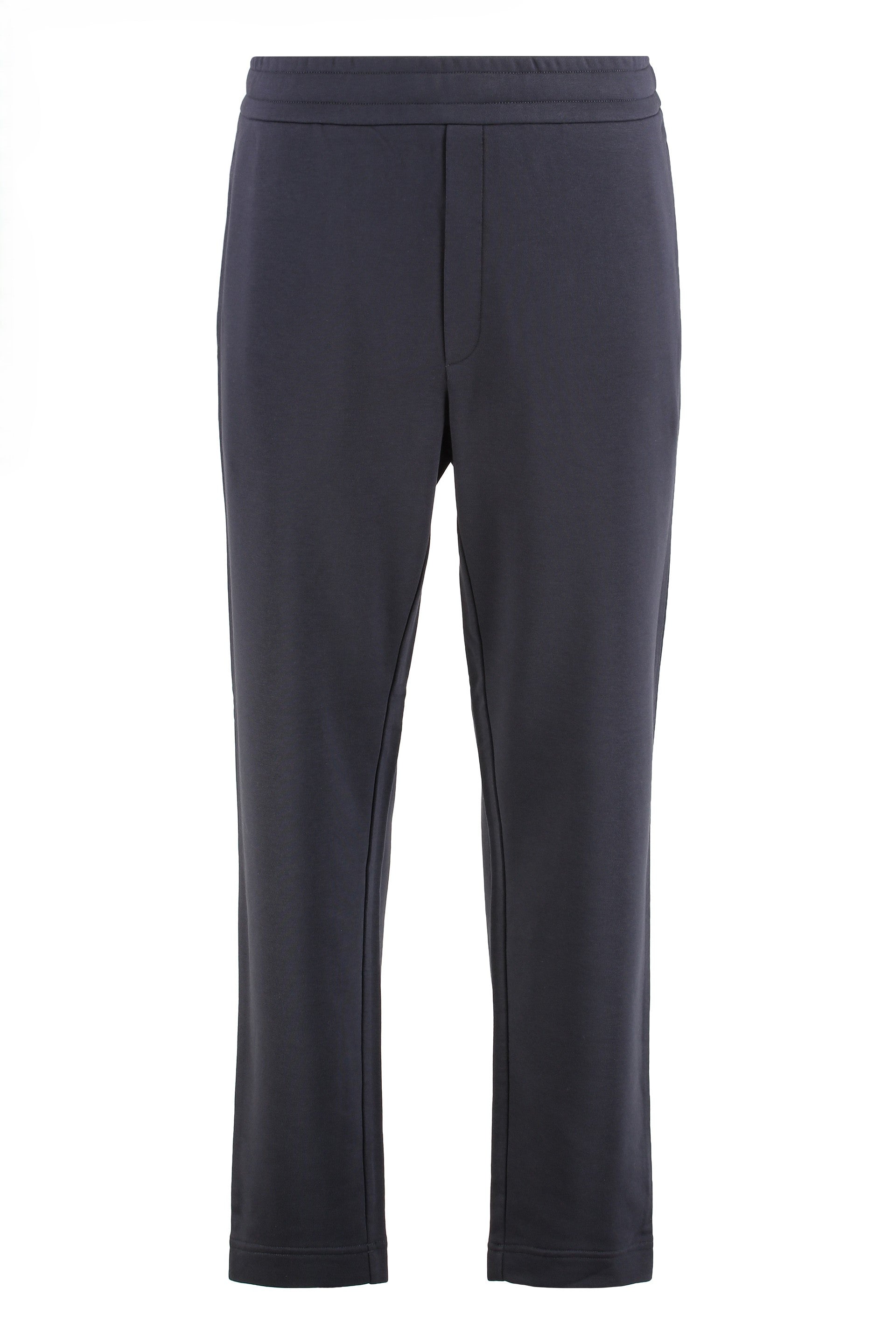 Cotton-blend Straight-leg Trousers