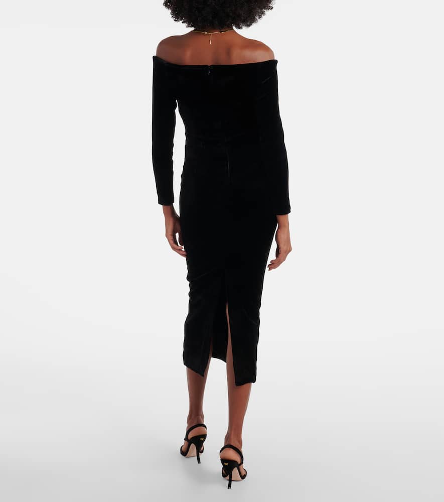 Off-shoulder midi dress