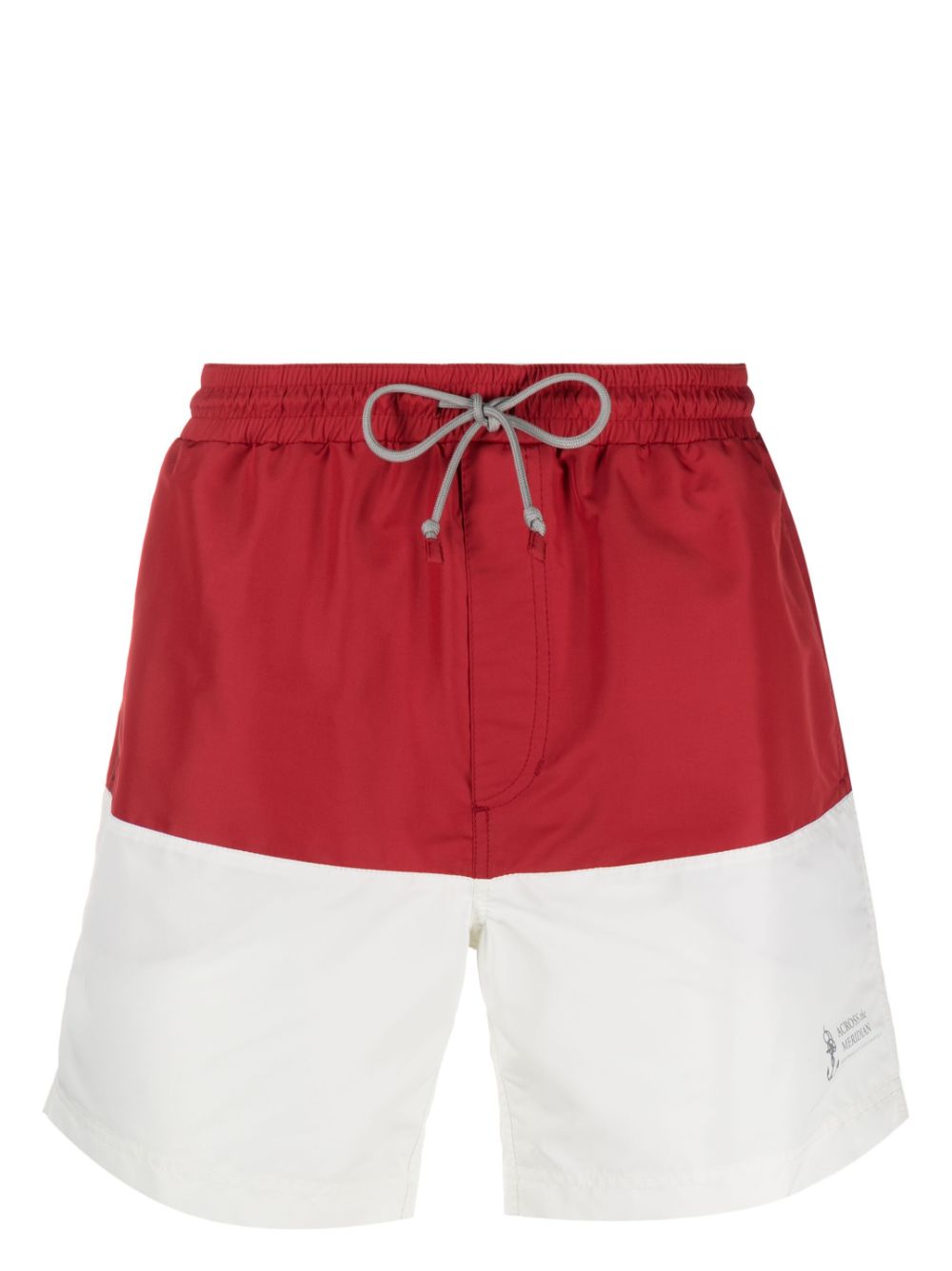 Panelled-design swim shorts - Red