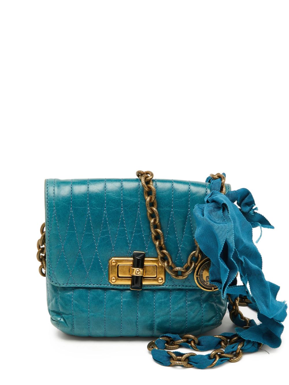 Leather shoulder bag - Blue