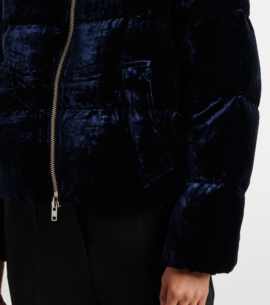 Velvet down jacket