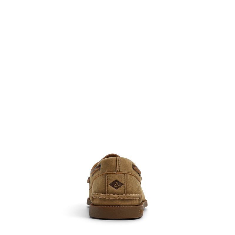 Men's Authentic Original 2 Eye Leather Boat Shoes (Tan)