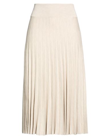 Woman Midi skirt Light grey Size L Wool, Cashmere, Silk