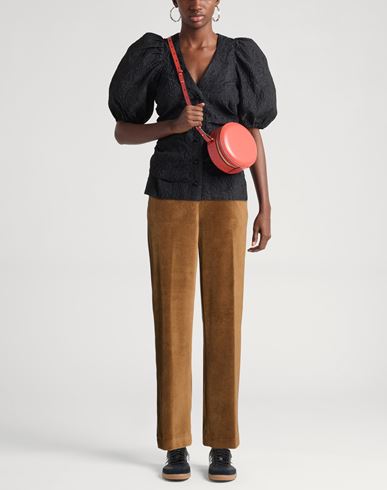 Woman Pants Sand Size 6 Cotton, Polyester
