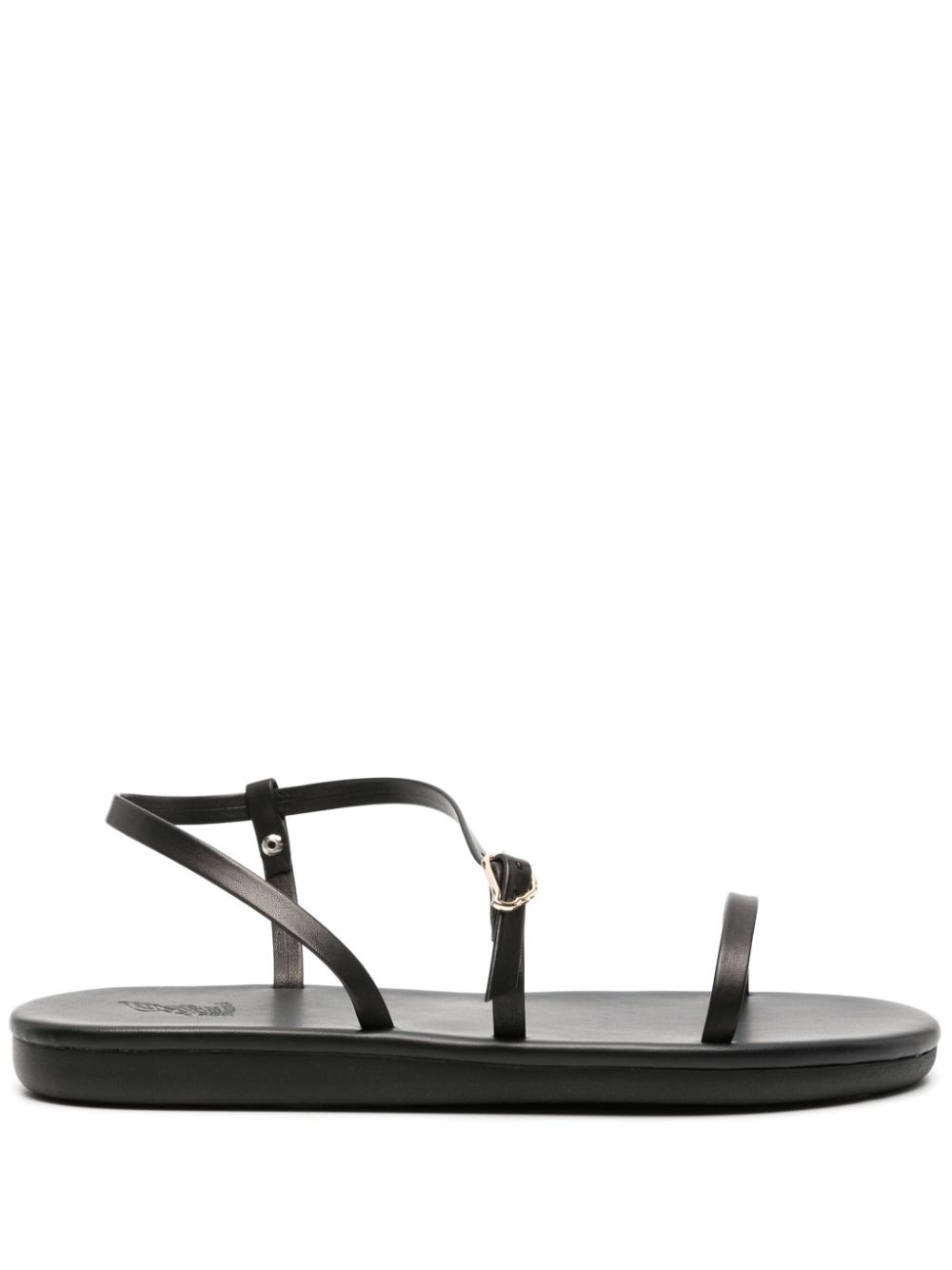 Niove flat leather sandals - Black