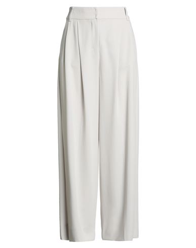 Woman Pants Light grey Size 4 Virgin Wool