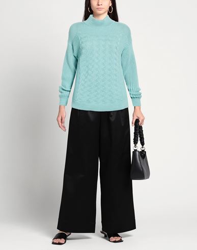 Woman Turtleneck Turquoise Size S Merino Wool
