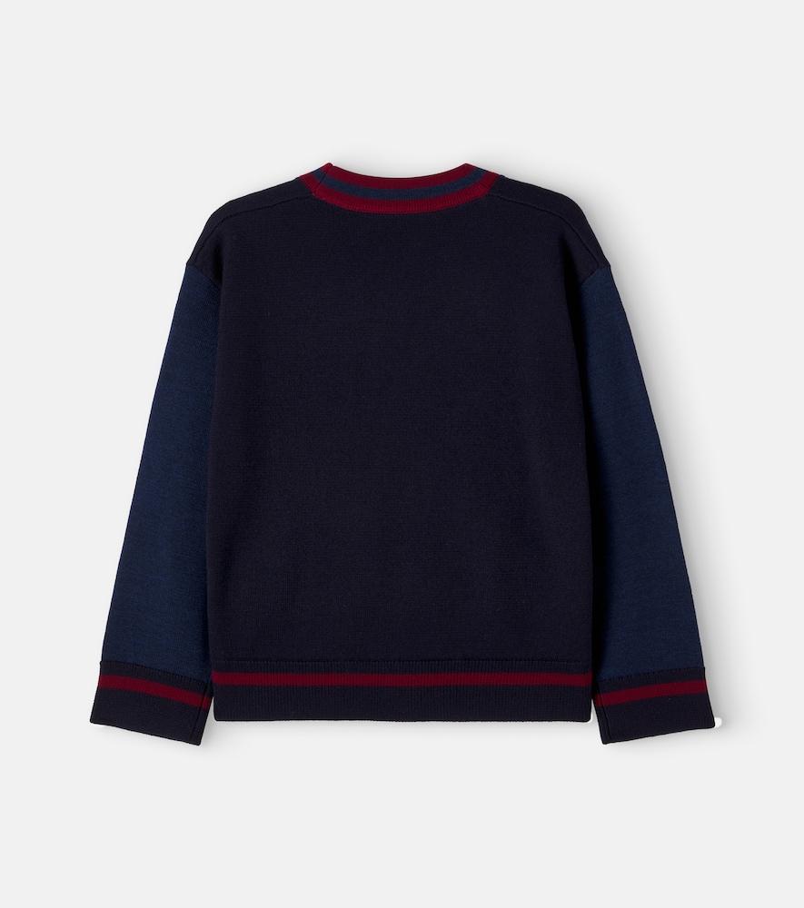 Julian embroidered striped wool cardigan