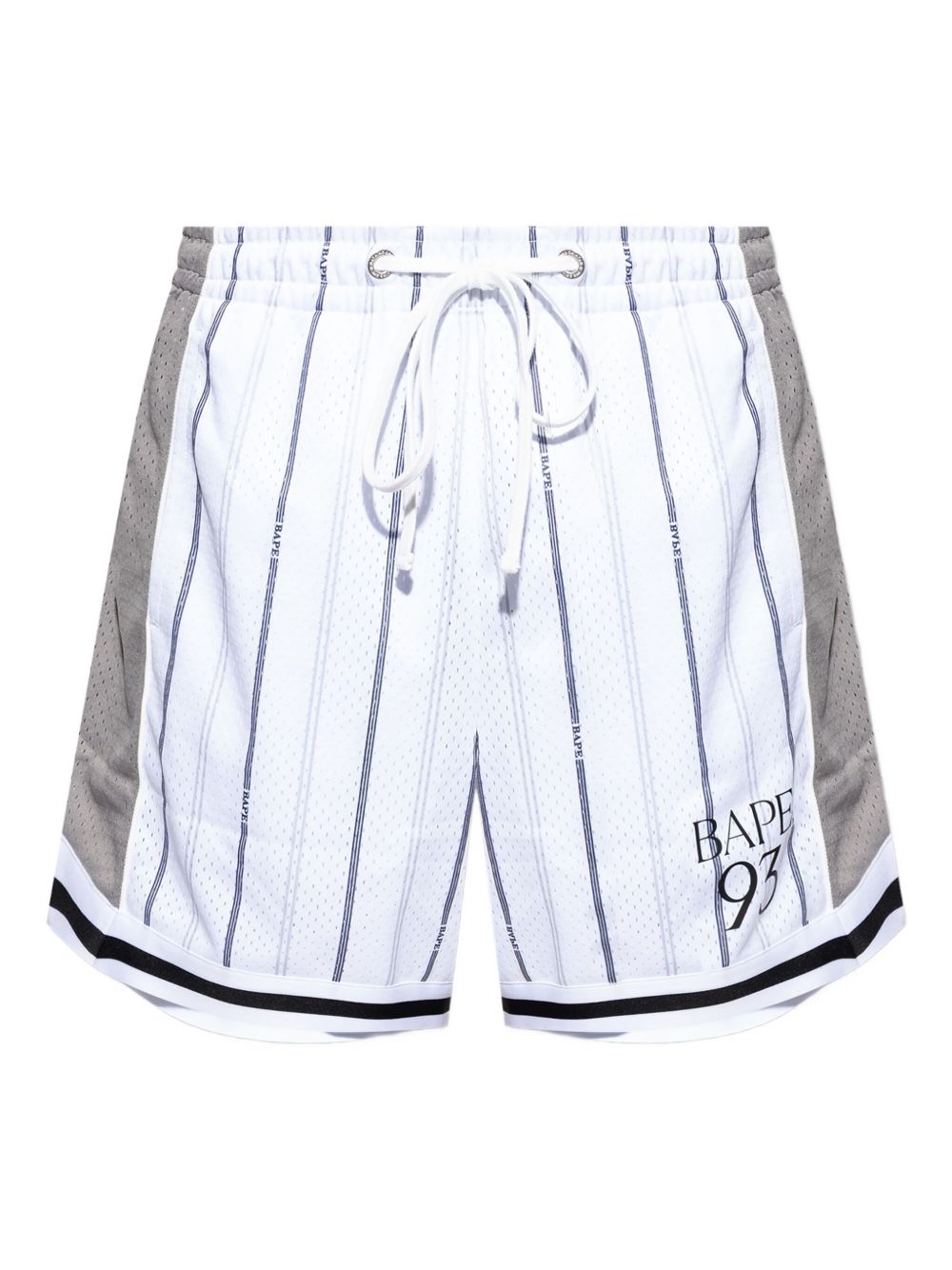 Pinstripe shorts - White