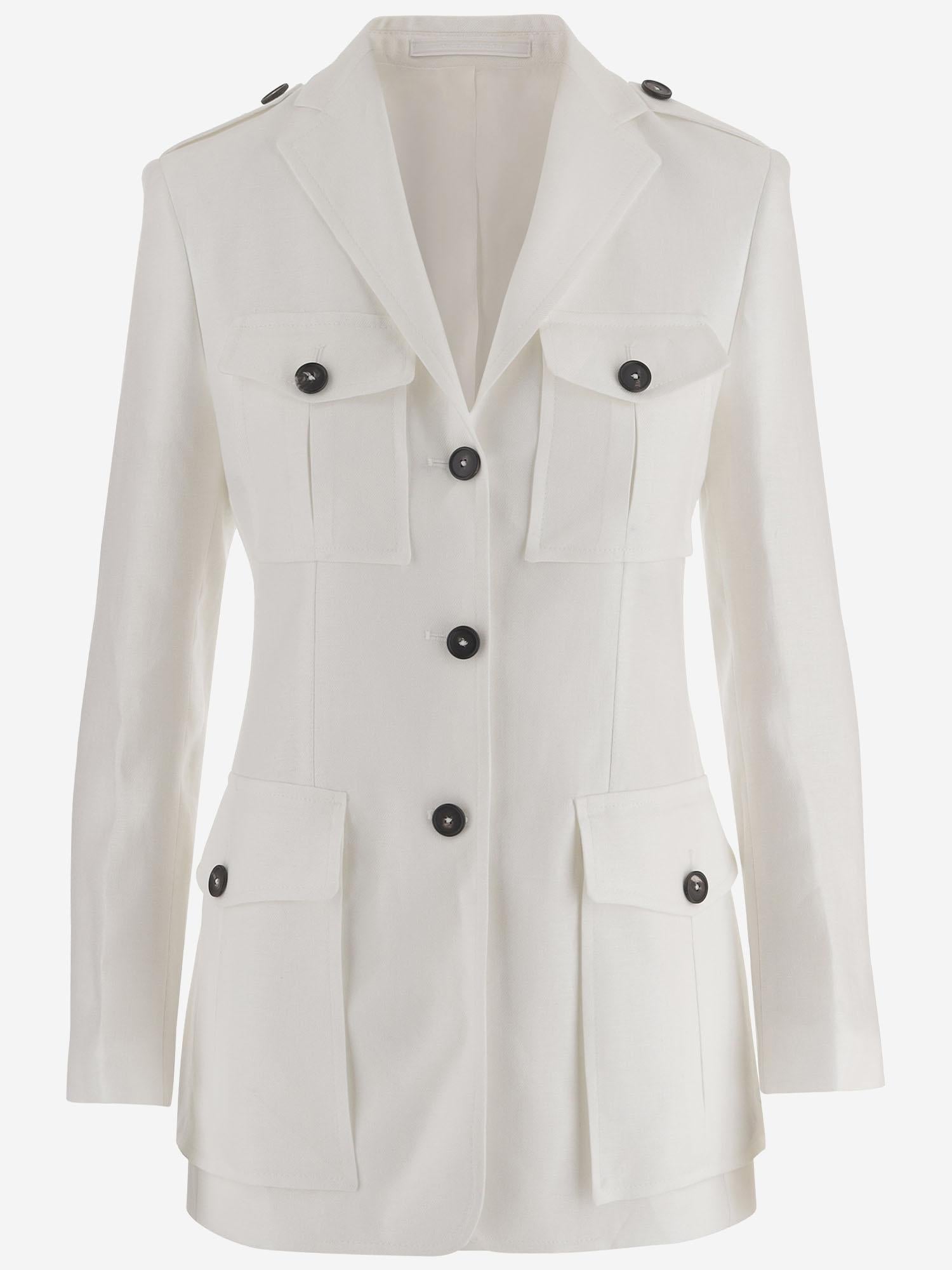 Linen Blazer — White