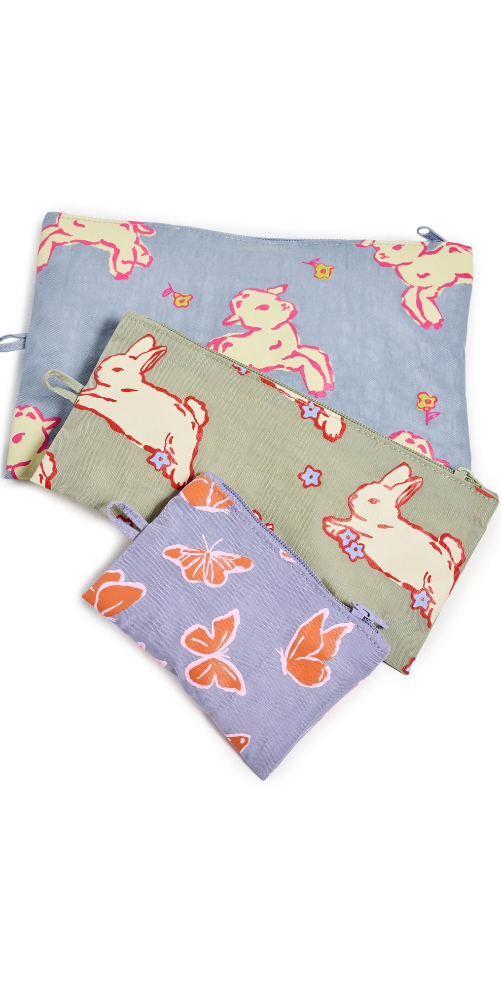 Flat Pouch Set Spring Animals One Size