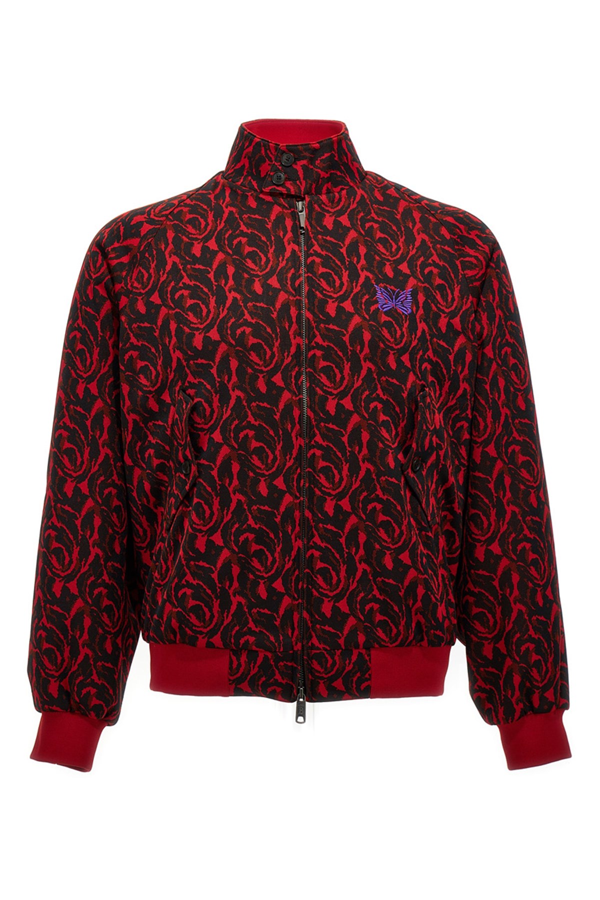 'Jacquard Needles' Bomber Jacket