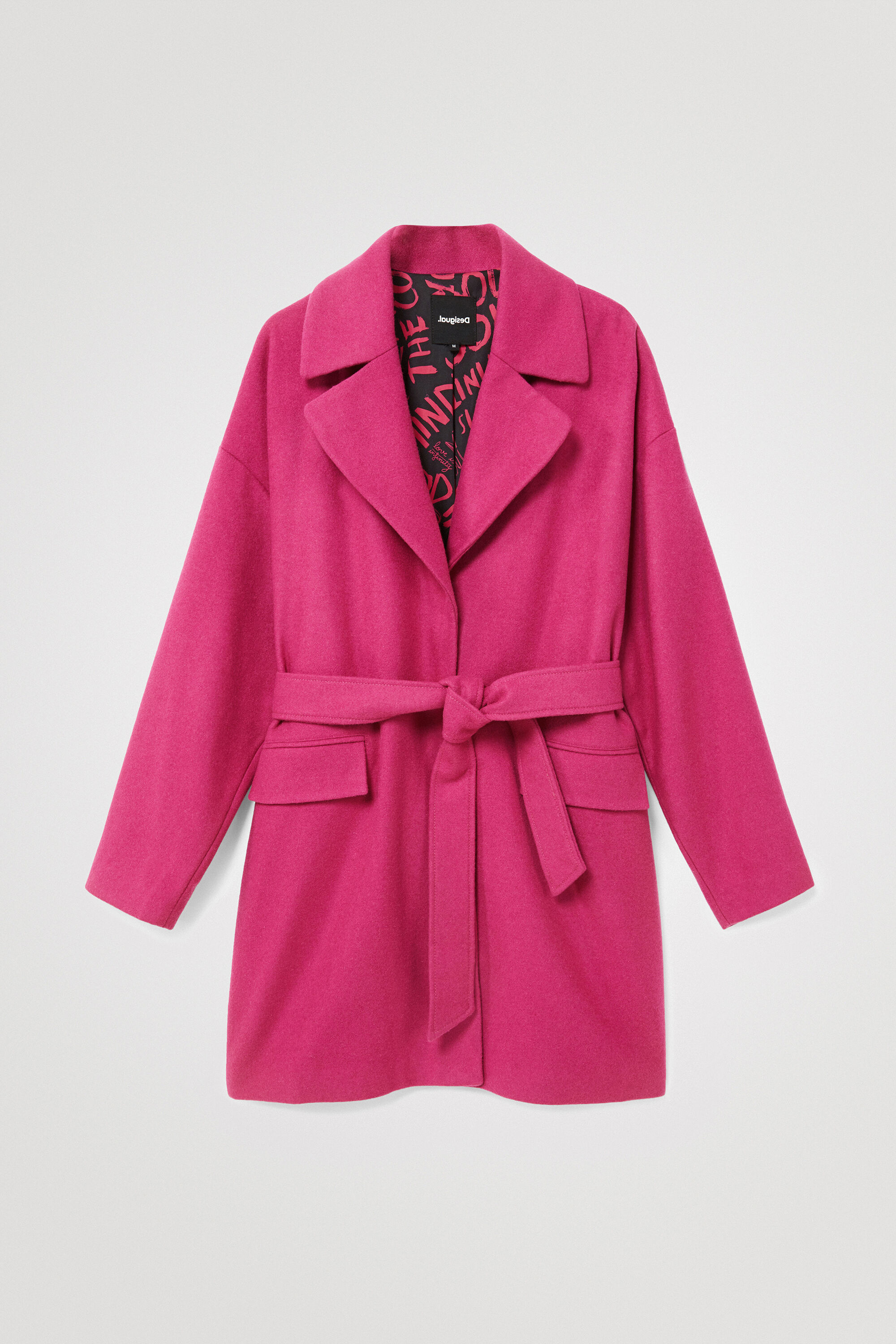 3/4 wool coat belt