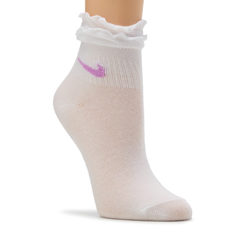 Kids' 6 Pack Youth X-Small Ruffle Ankle Socks (Assorted)