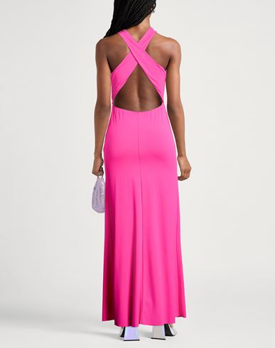 Woman Maxi dress Fuchsia Size L Polyamide, Elastane
