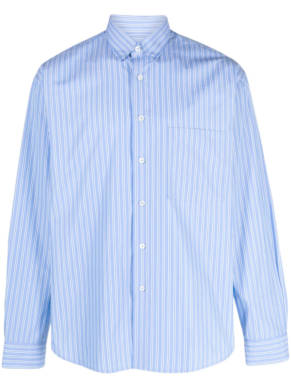 Striped long-sleeve shirt - Blue