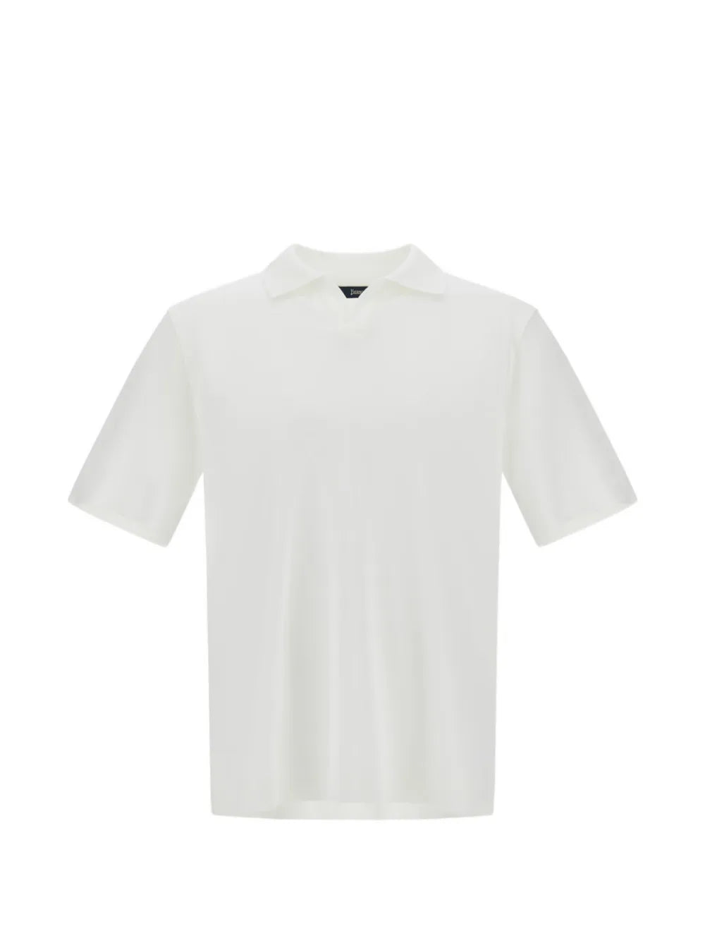 Knitted Cotton Polo Shirt — White