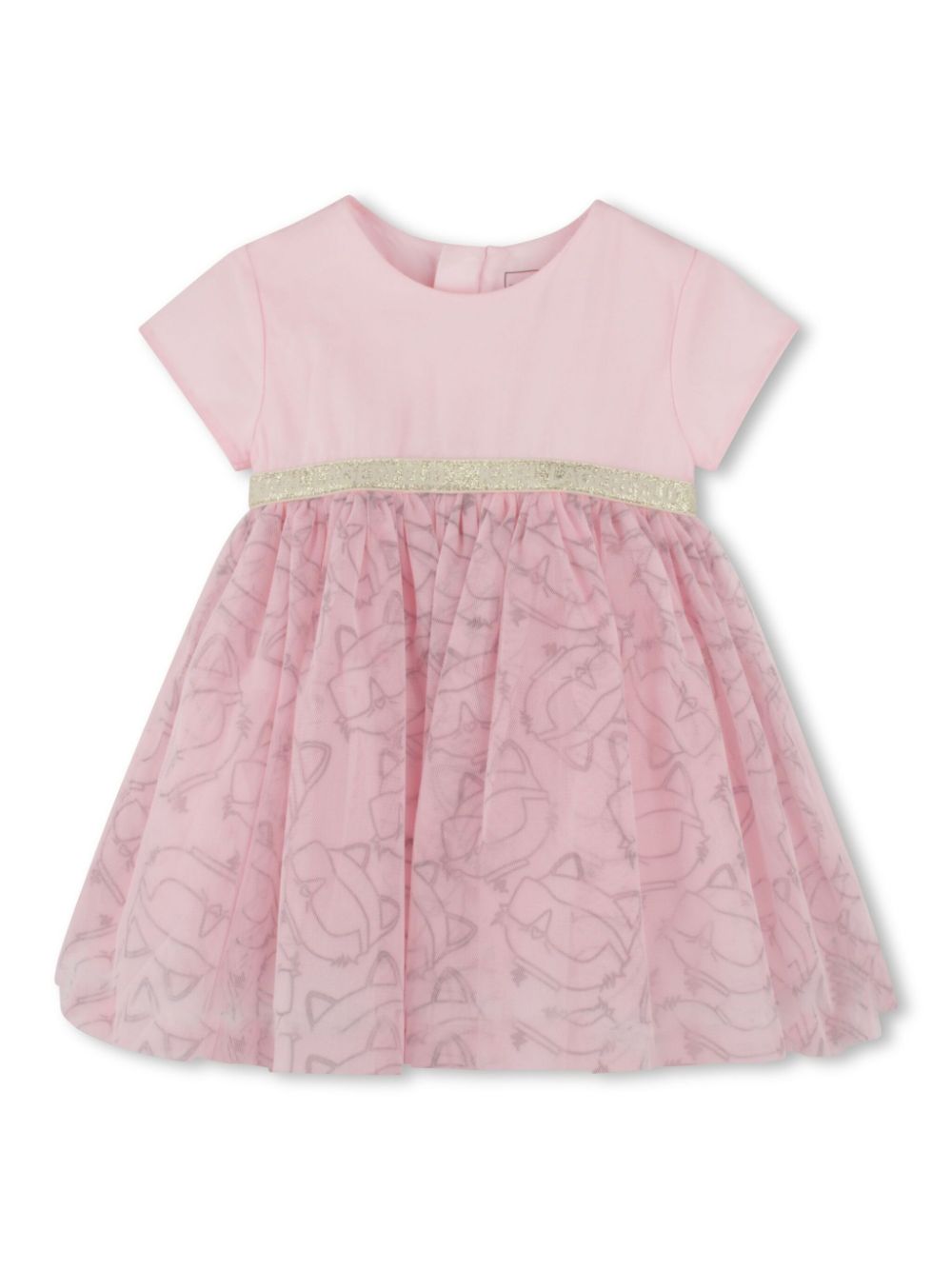Choupette-print dress - Pink
