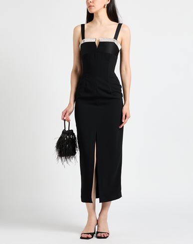 Woman Maxi dress Black Size 10 Polyester