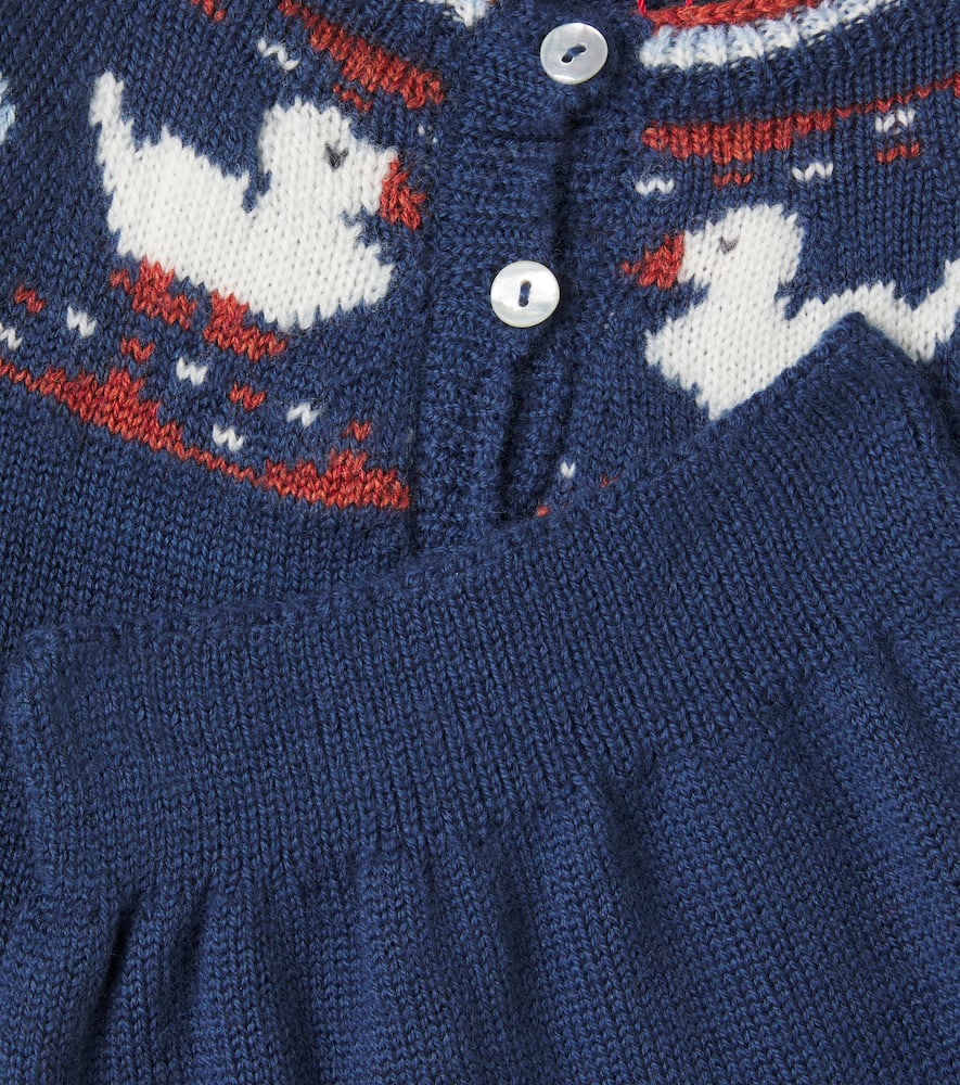 Baby Mavi wool cardigan and pants set