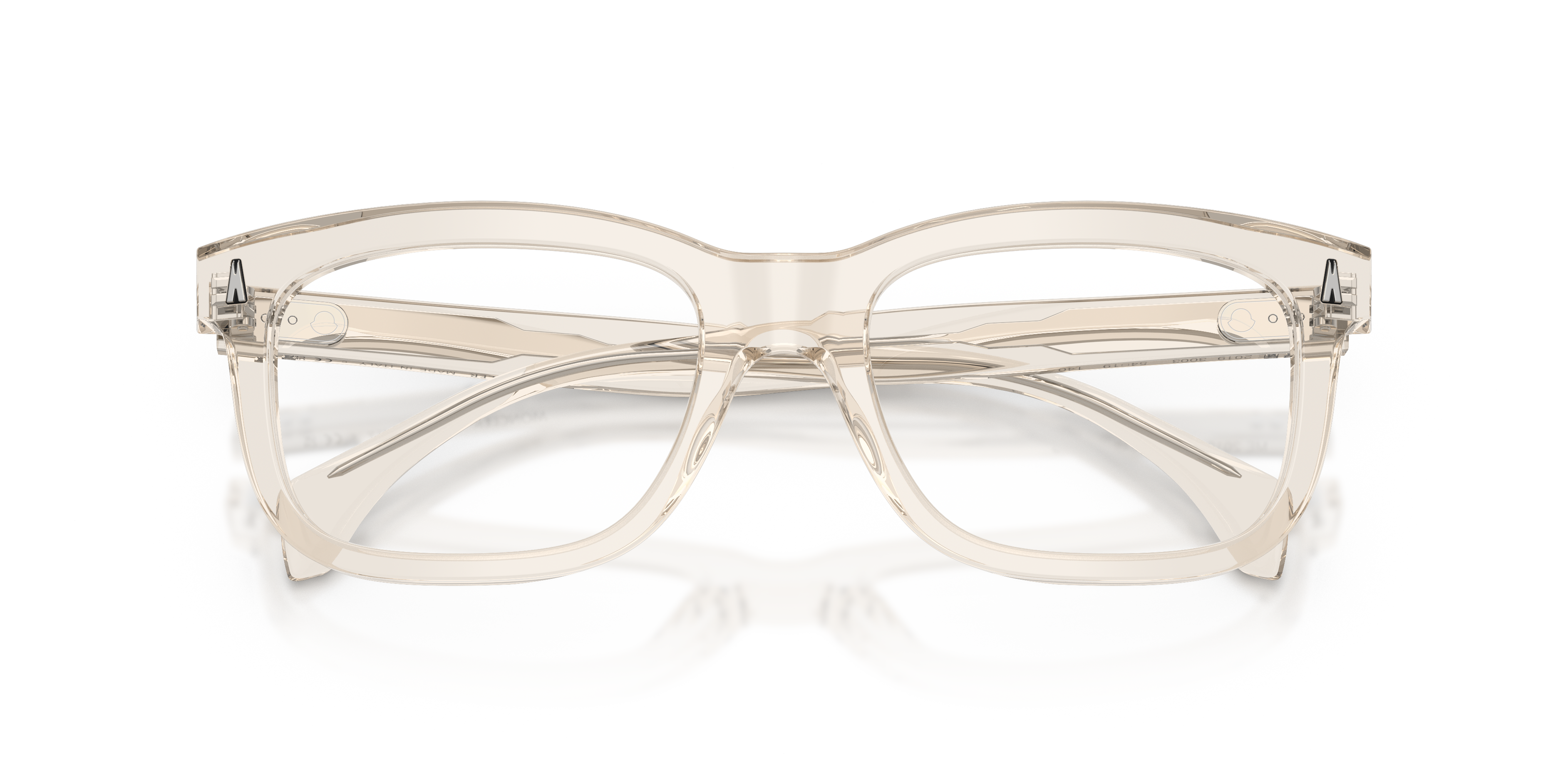 Moncler Unisex Moncler ME2019 3003 Monturas ópticas Acetato Marrón Transparente Cuadrada Norma
