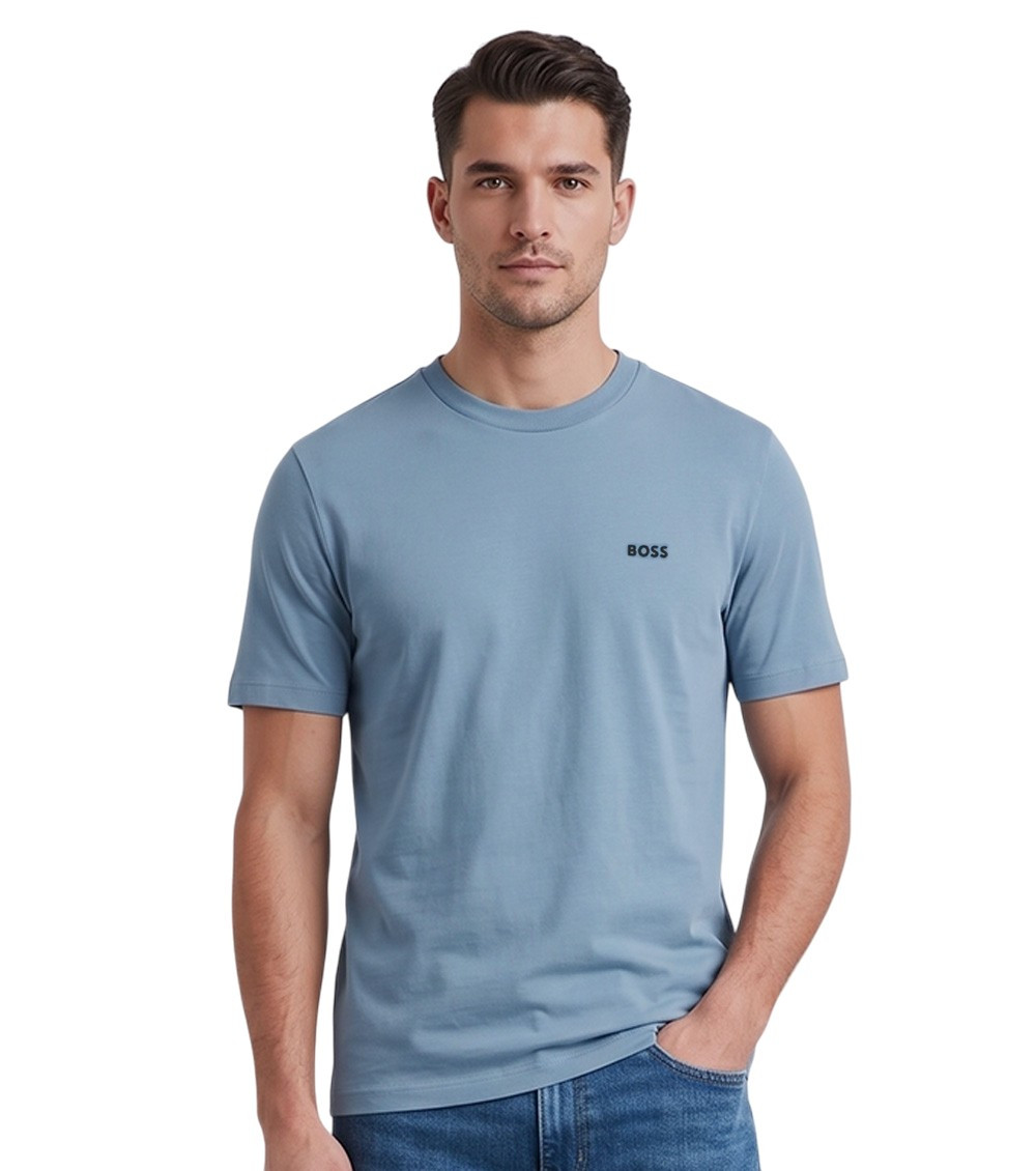 Light Blue Logo Crew Neck T-Shirt