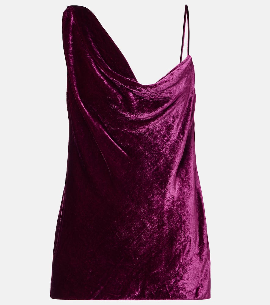 Draped velvet top