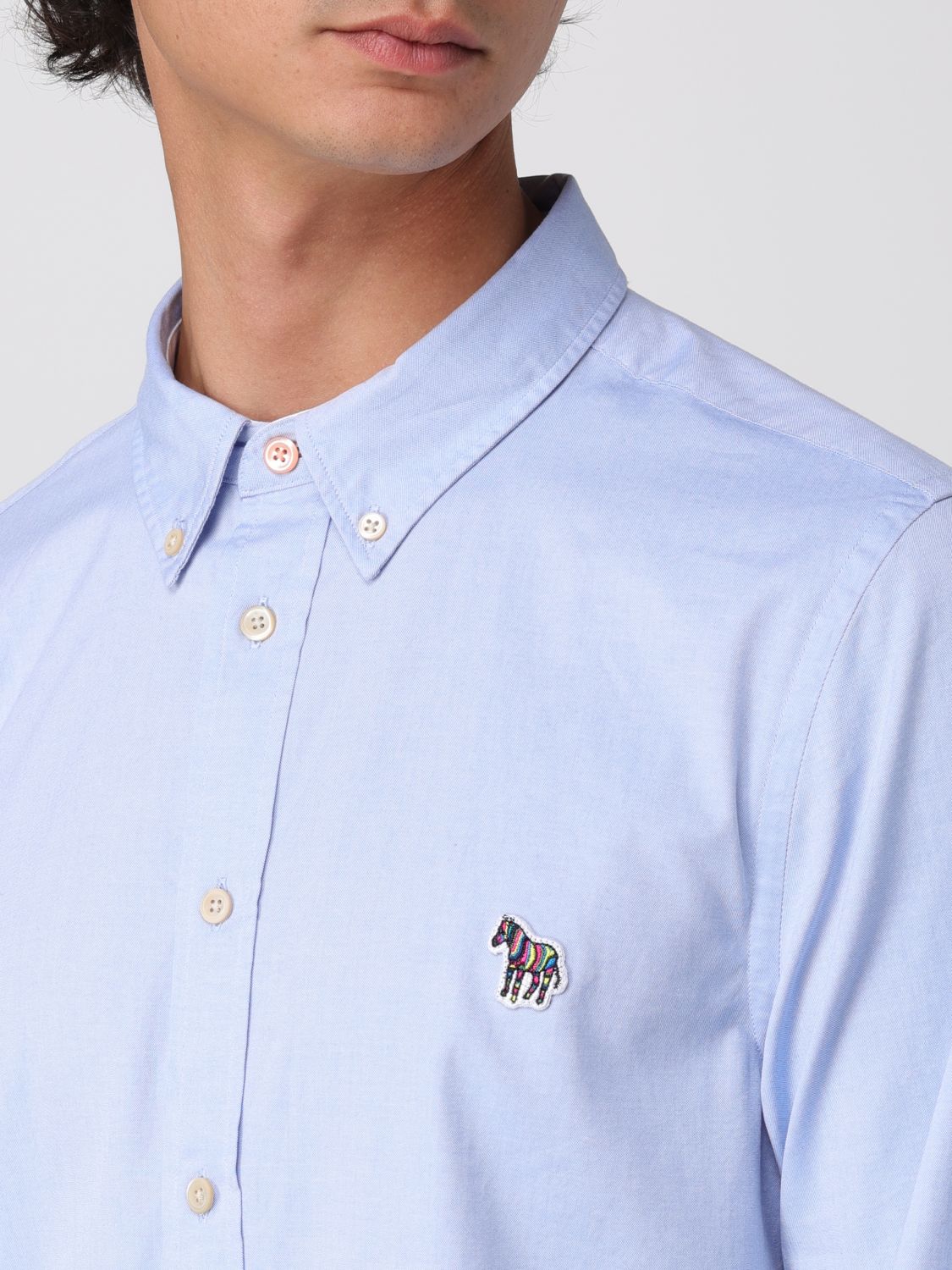Shirt Men color Gnawed Blue