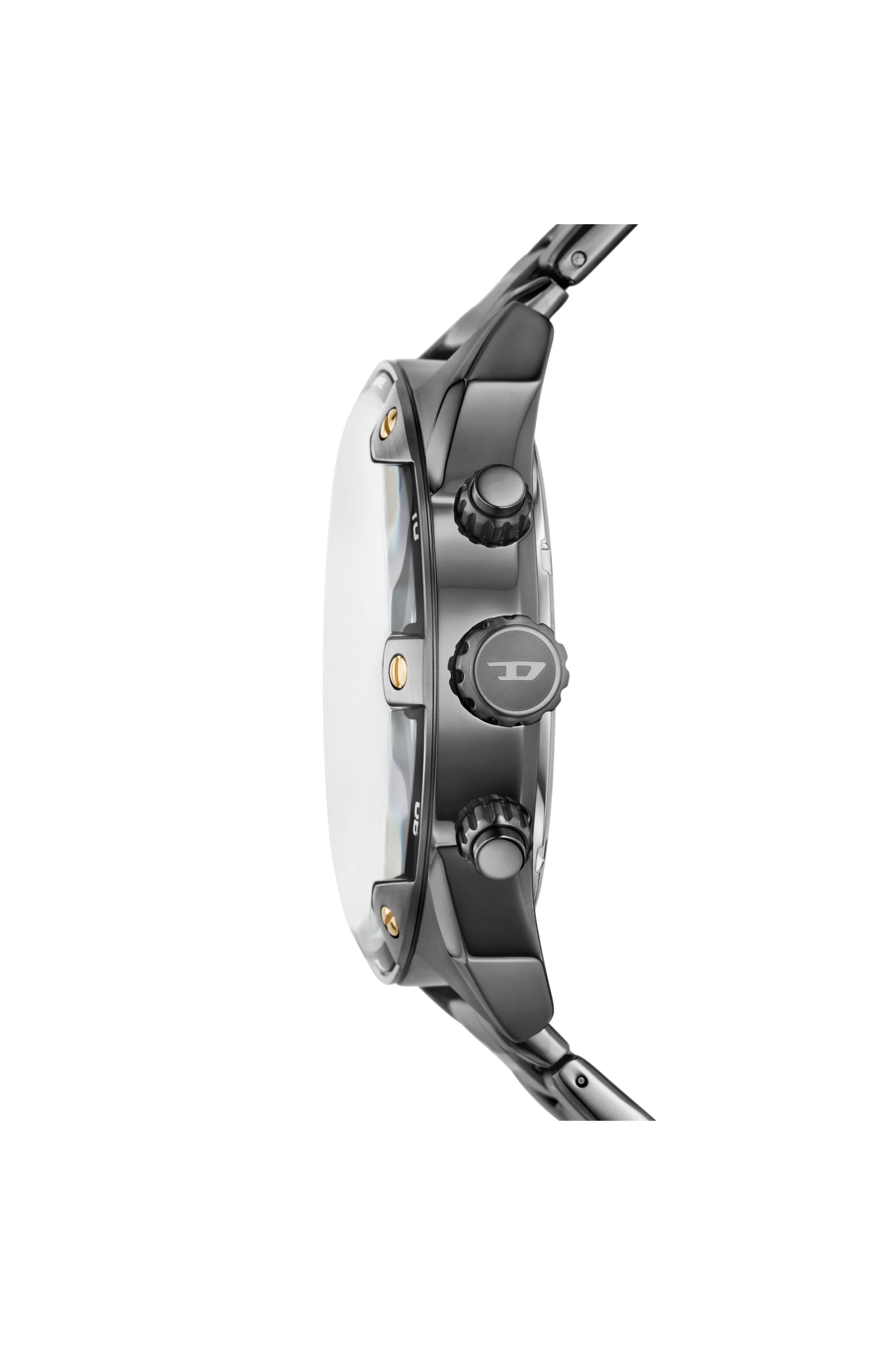 Diesel - Spiked Armbanduhr aus zweifarbigem Edelstahl - Uhren - Herren - Grau